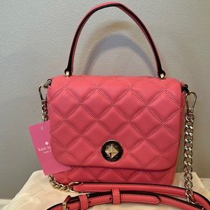 KATE SPADE Natalia Square Crossbody in Bright Blush NWT
